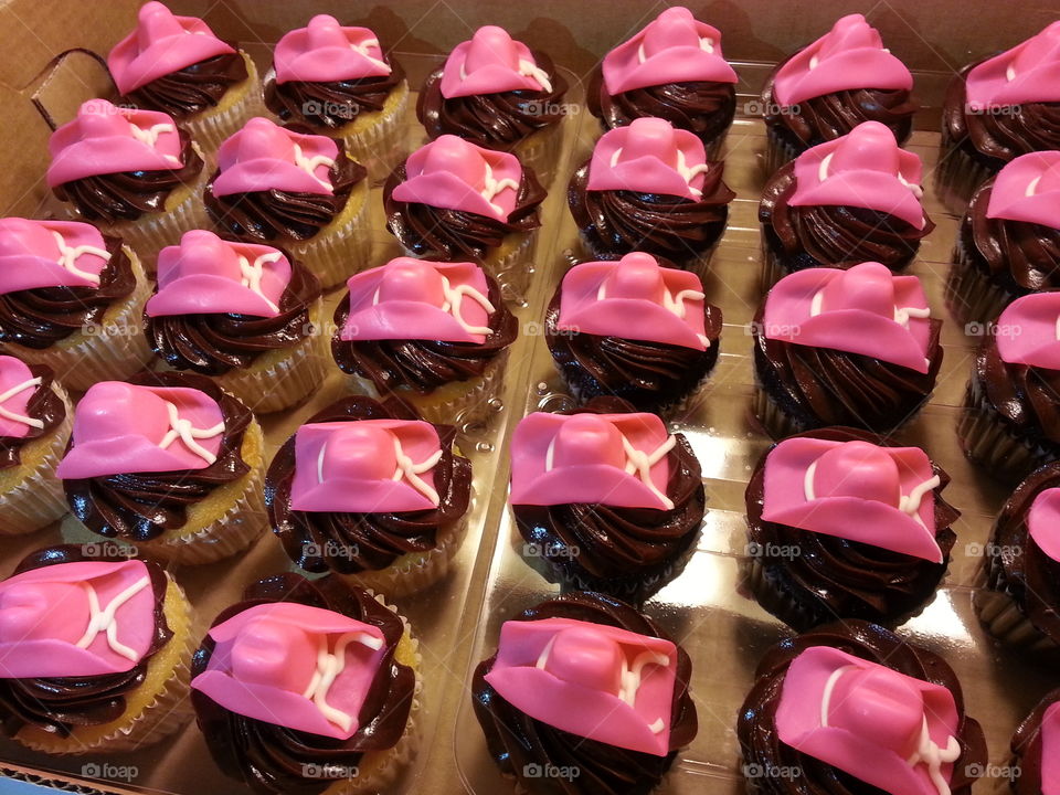 Cowgirl Cupcakes. My daughter made this for my granddaughter's birthday party