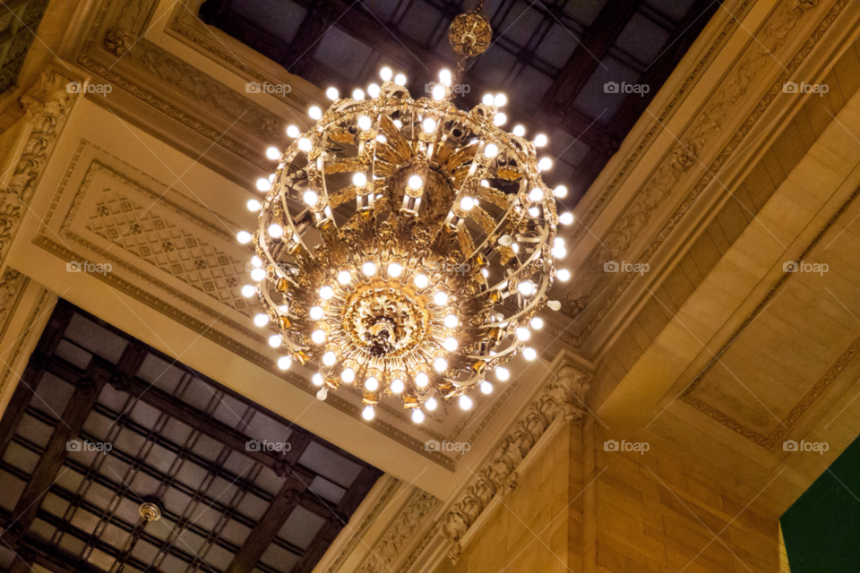 nyc lights architecture trains by delvec