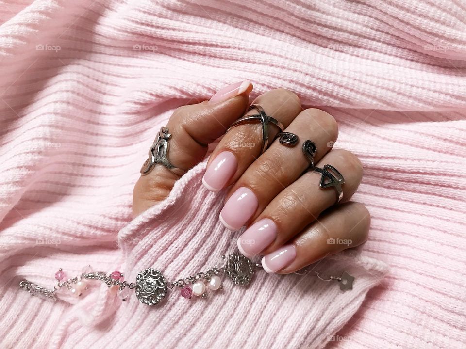 Pink manicure 