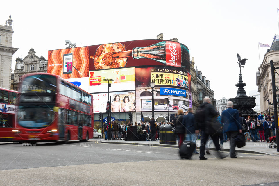 Piccadilly Circus in London.