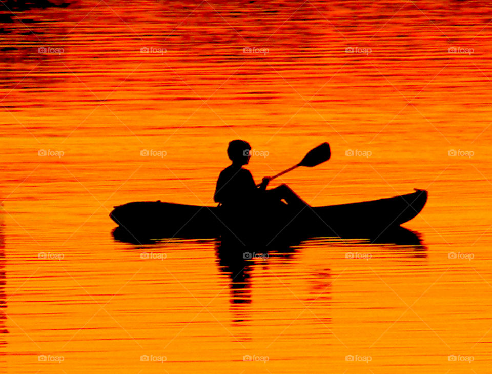 Kayaking on calm waters