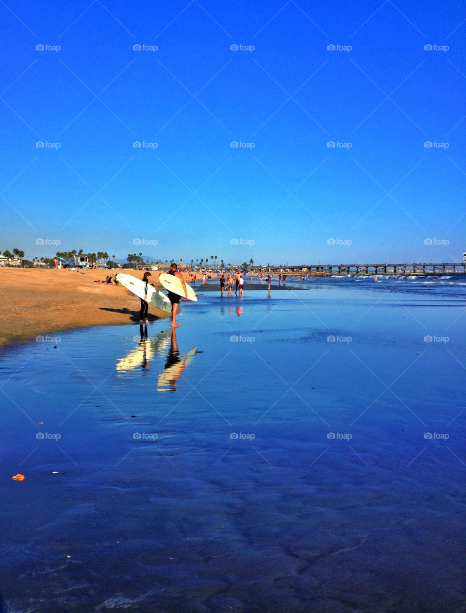 beach ocean sky blue by analia