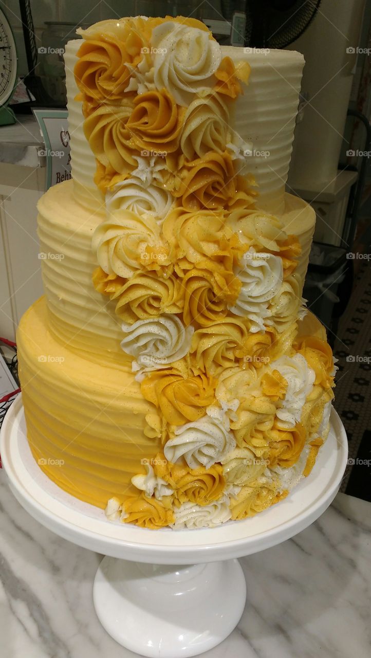 Yellow Gold Decorative Cake