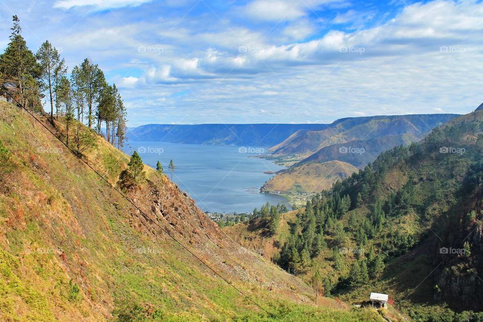 Lake Toba, The Largest Volcanic Lake from North Sumatra, Indonesia.