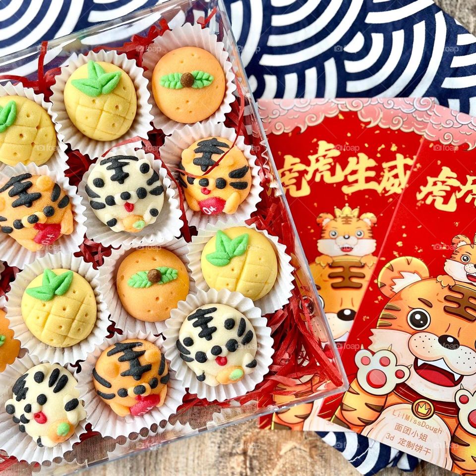 3D buttery cookies in Chinese New Year cute characters