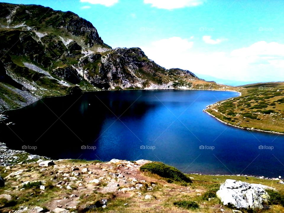 Beautiful lake in the mountain