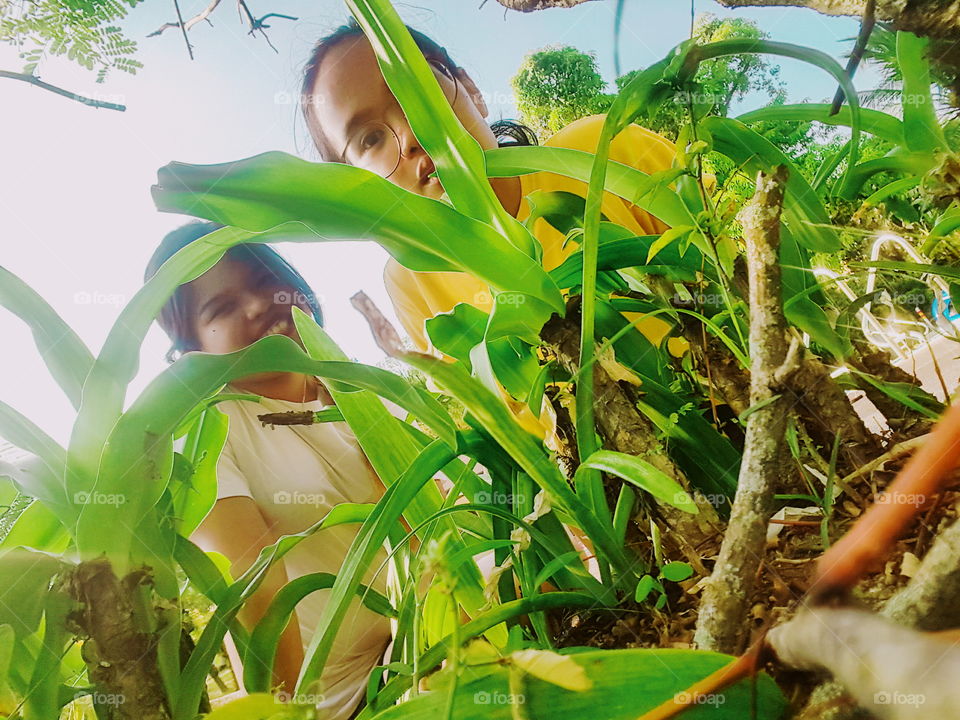 Trying out different perspectives.