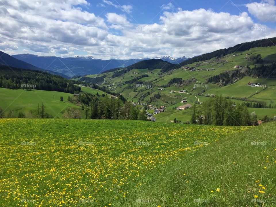 View of val di funes