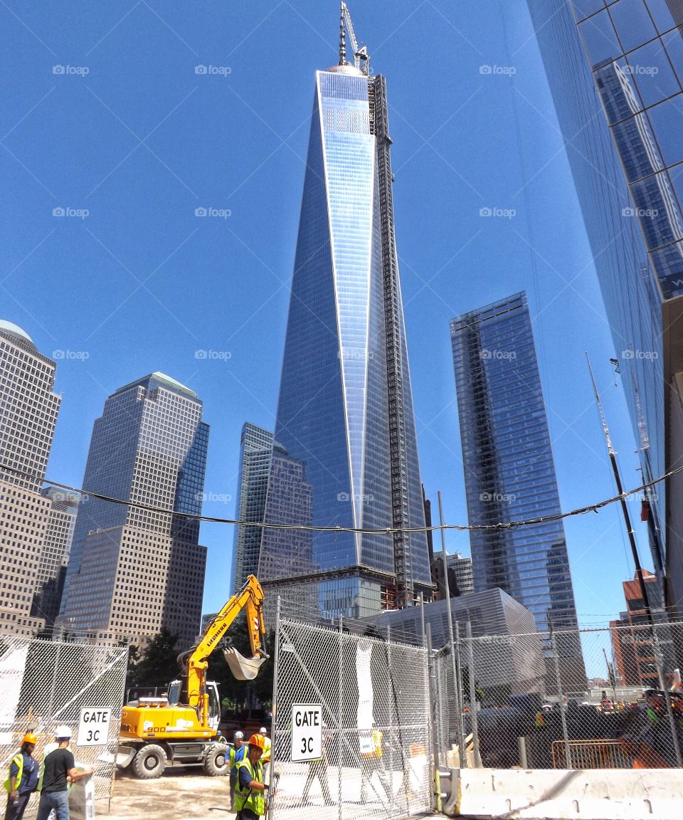 Workers at construction site