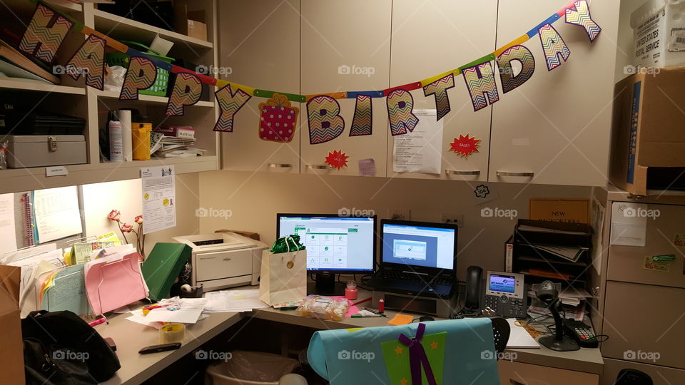 Happy Birthday to the working girl. Boss birthday.