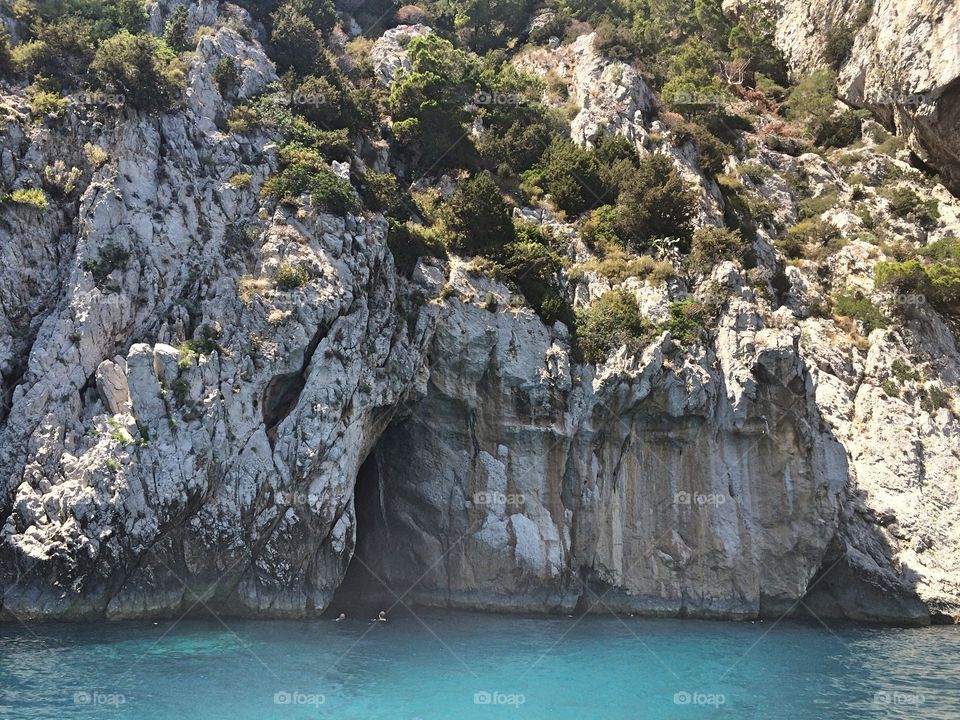 Italian grotto . Famous grotto in the beautiful Italian island of Capri.