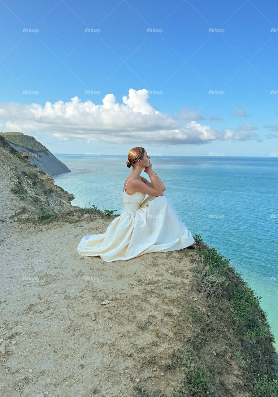 Girl on the seashore