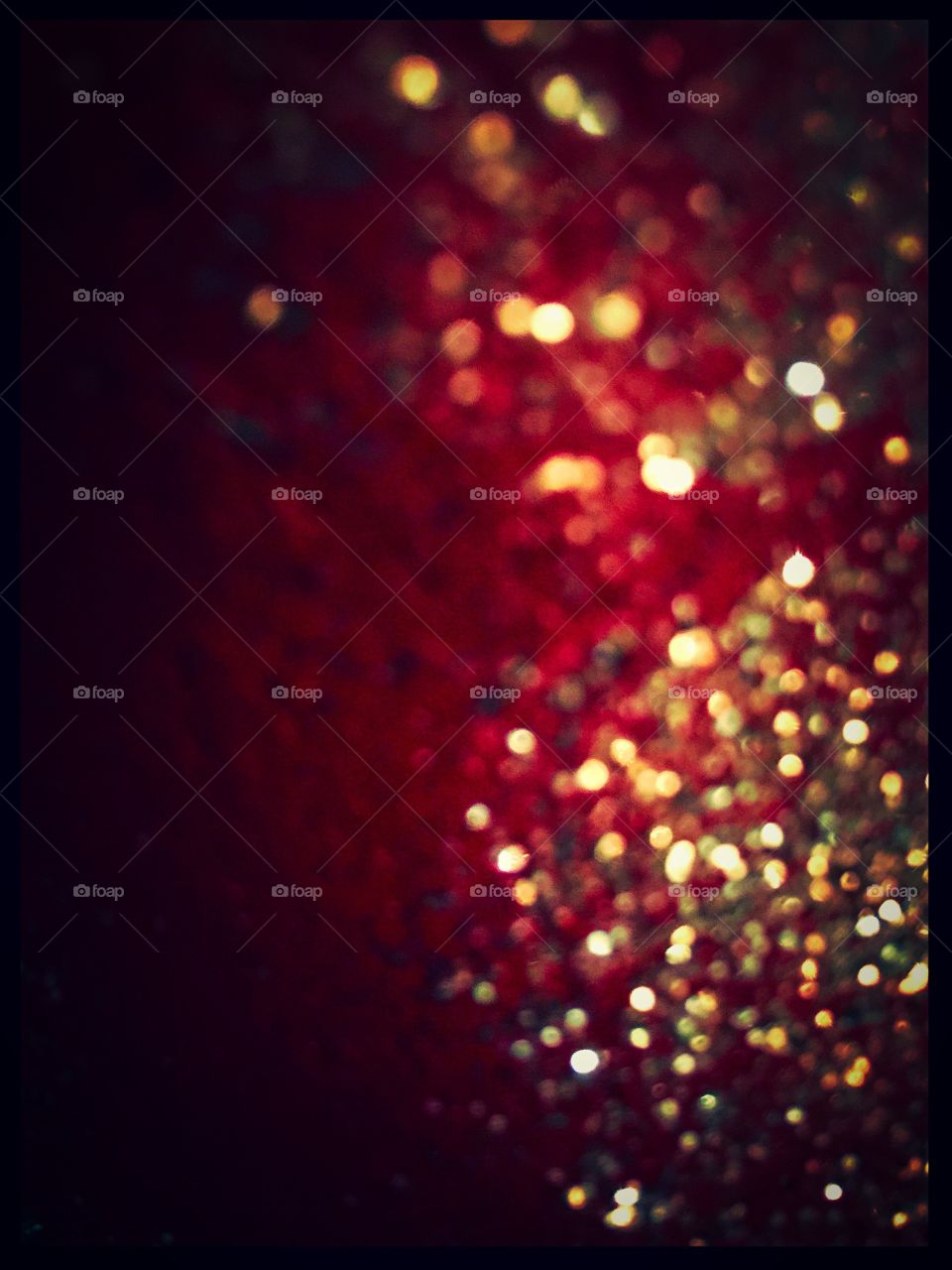 Shimmering glitter with red background 