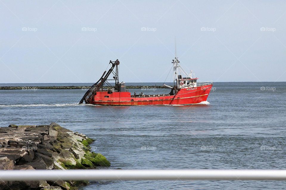 ship on the beach