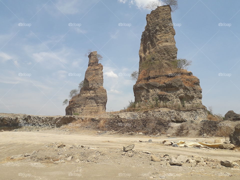 Mining site located in Semarang, Indonesia. Photo was taken on September 27, 2019