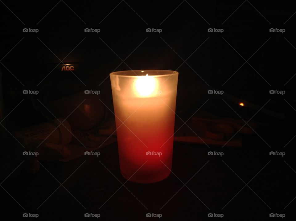 Candle in red