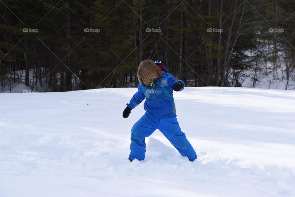 Kids having fun in Winter