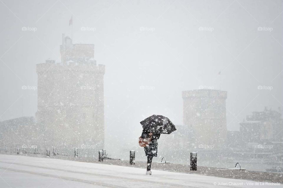 La Rochelle sous la neige