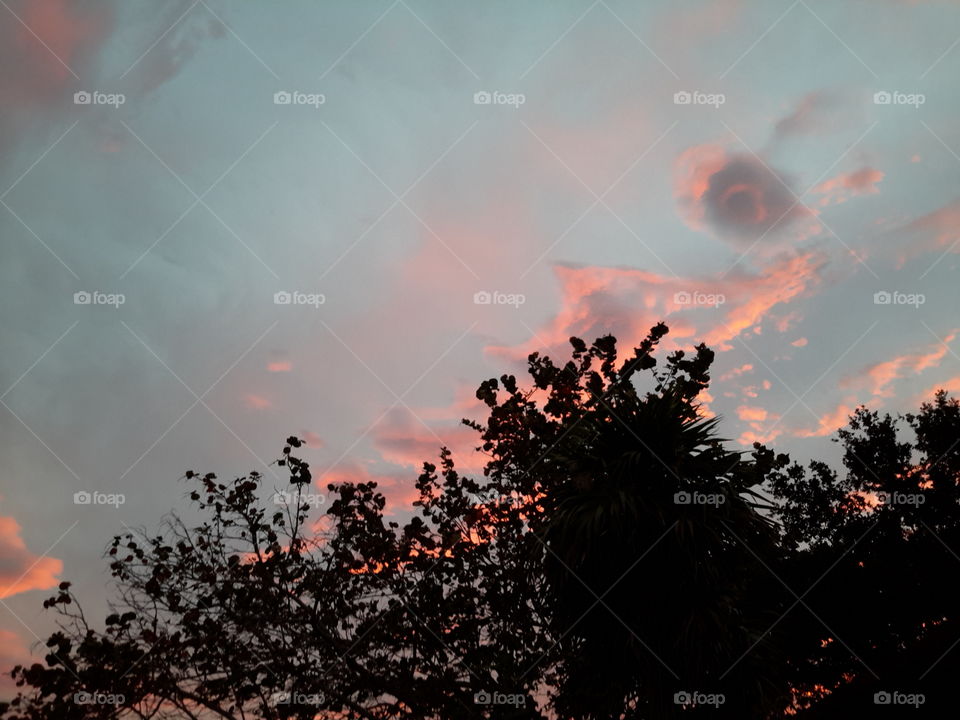 twillight. clouds at dusk looks almost like a watching eye