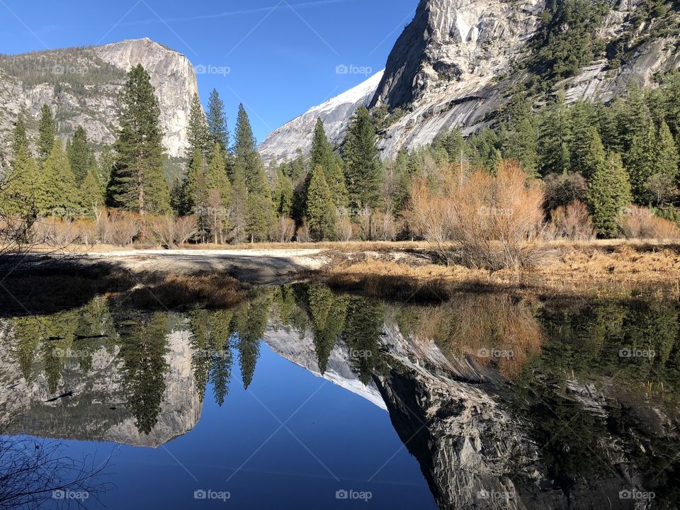 Yosemite National Park, mirror lake, Day light