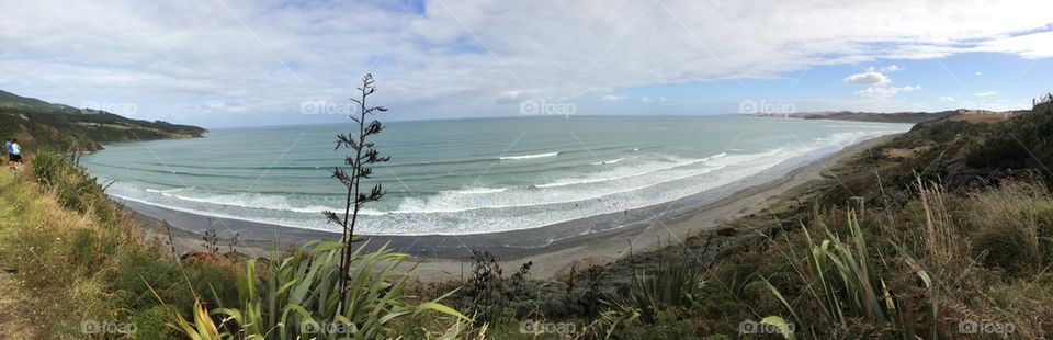 The coastline of Raglan, New Zealand