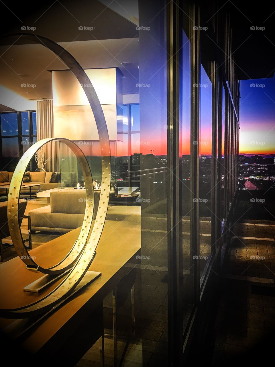 Sunset on top of the penthouse 