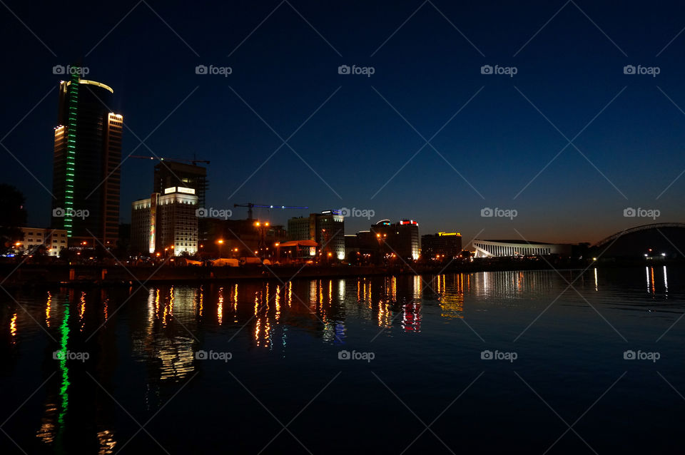 Minsk  night cityscape