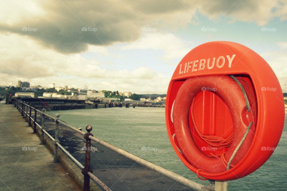 sky orange sea harbour by leonbritton123