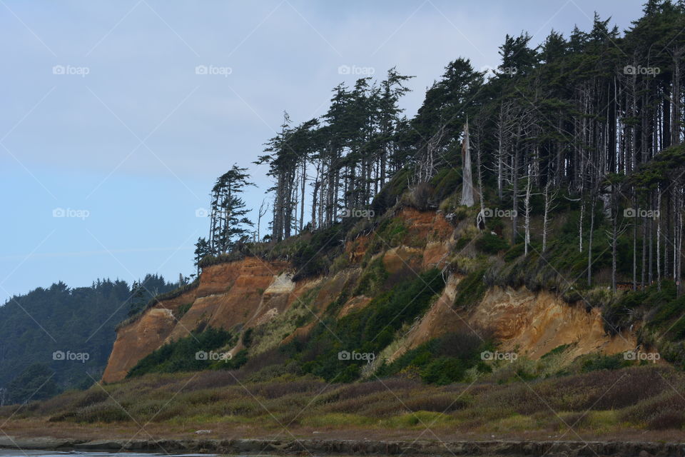 Rugged cliff line 