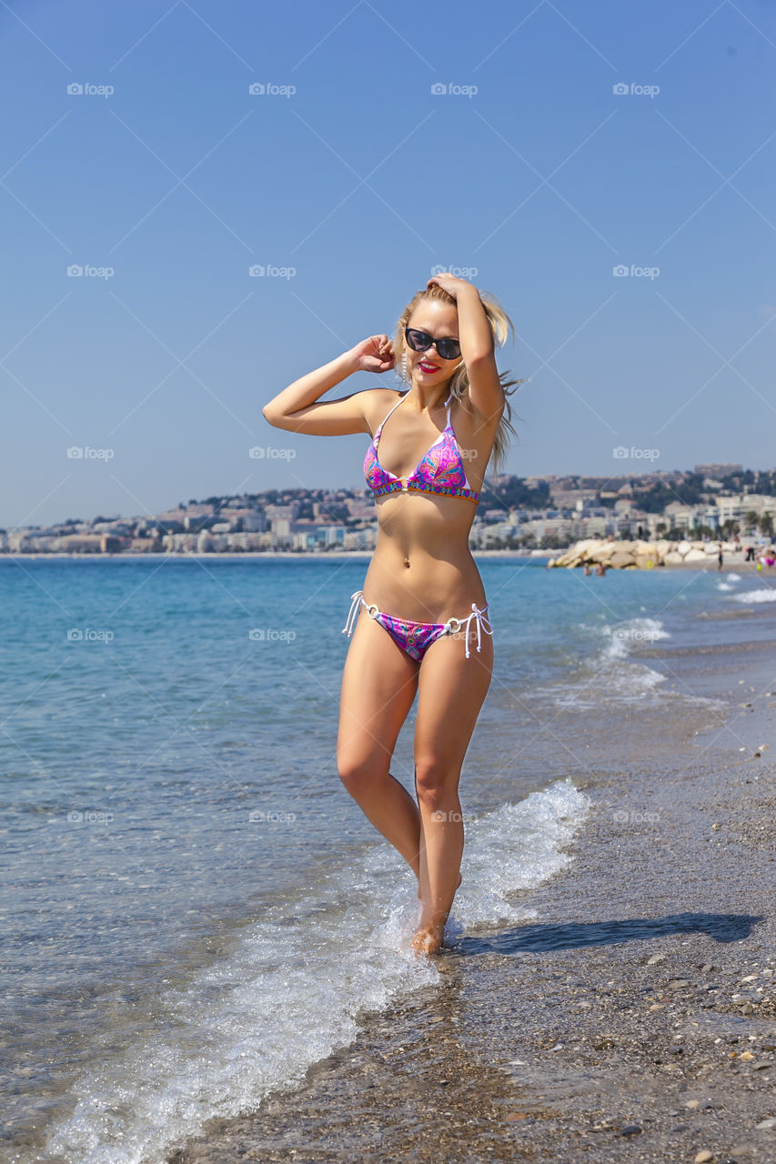 Rusian girl on the beach
