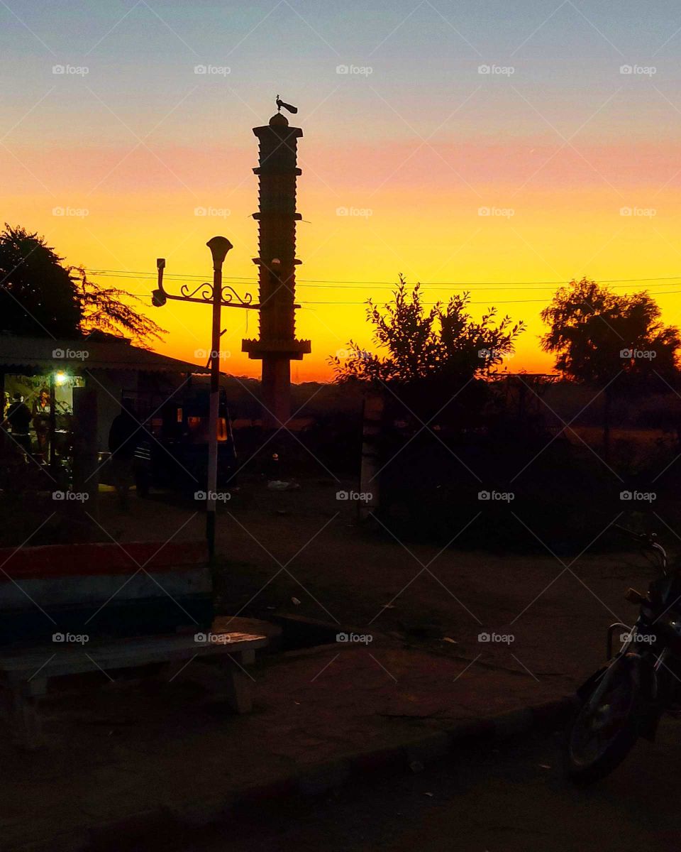 sunset picture  click by mobile