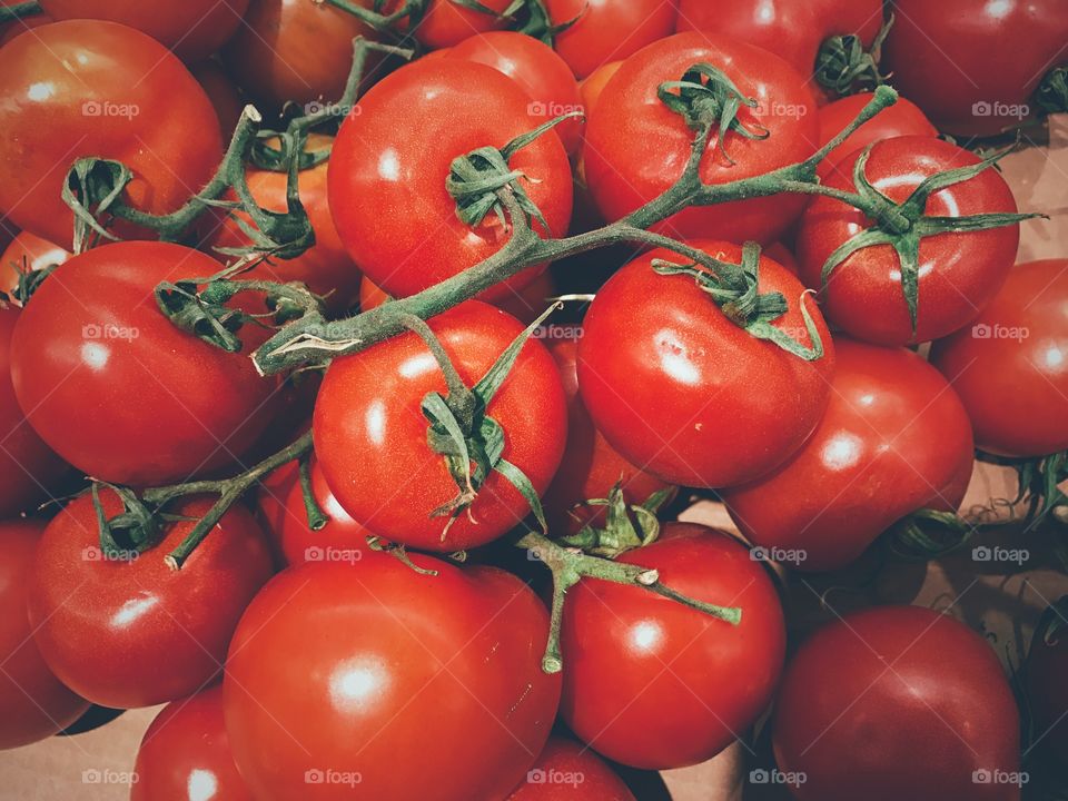 Ripe tomatoes. 