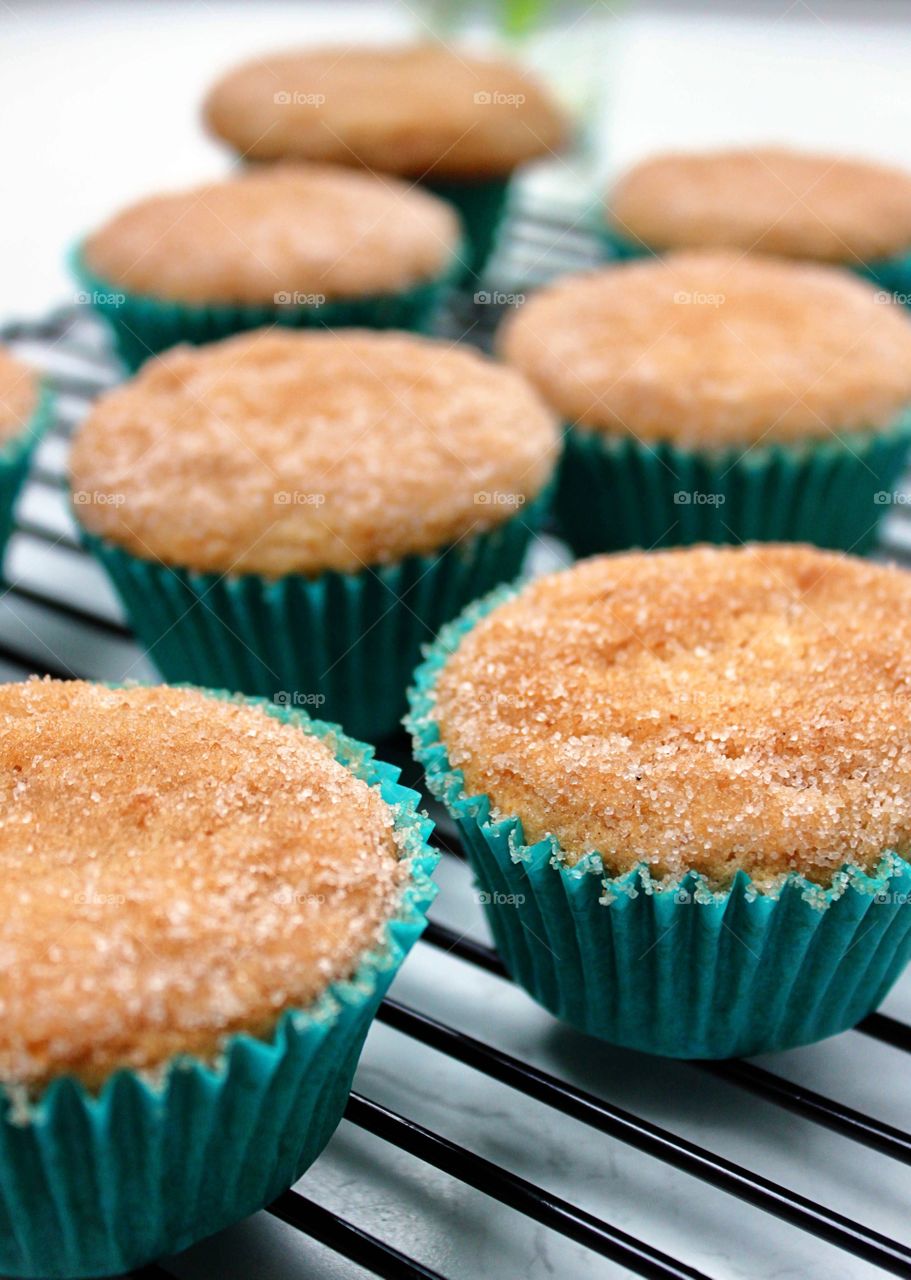 Close-up of french breakfast puffs