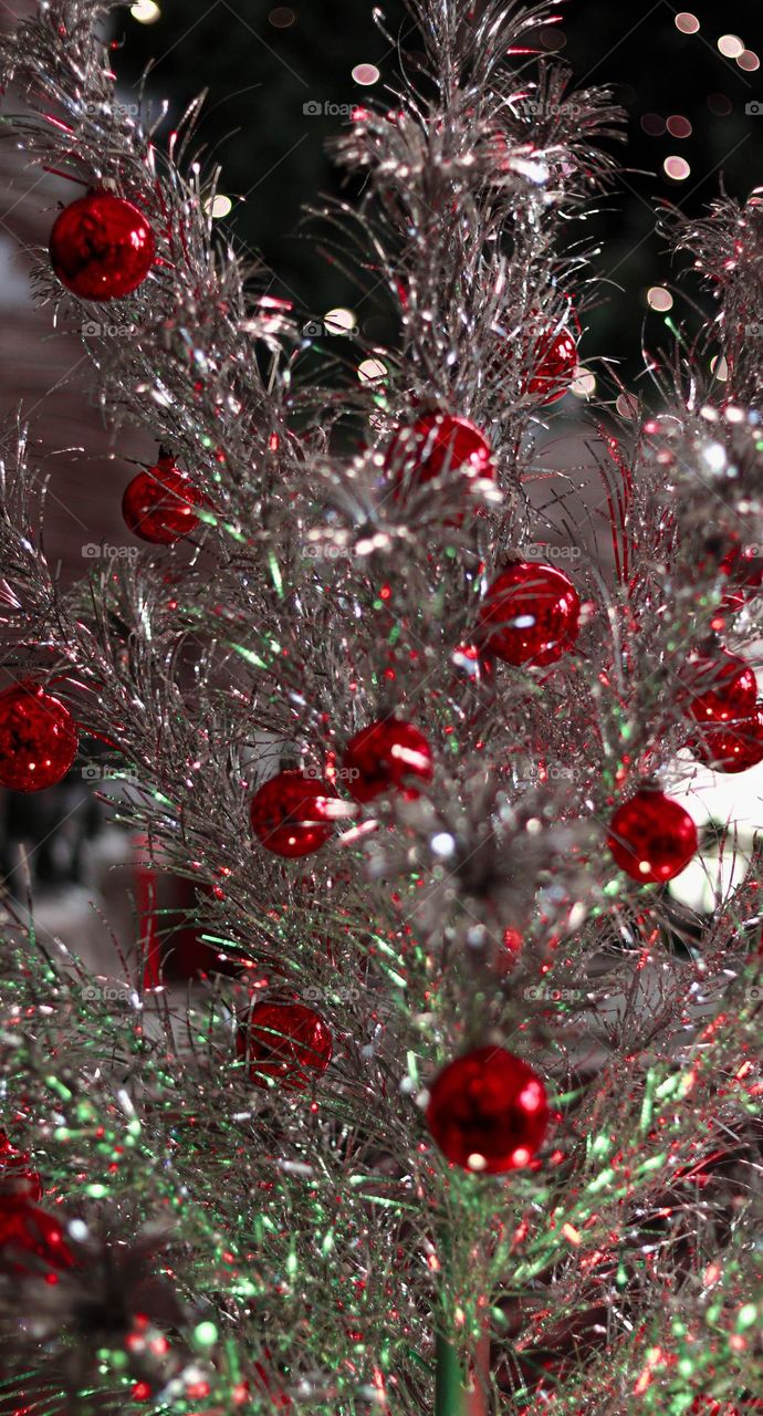 silver Christmas tree