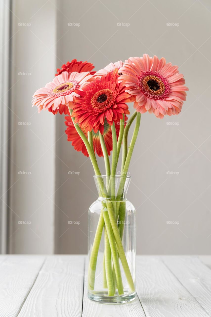 beautiful flowers in the vase