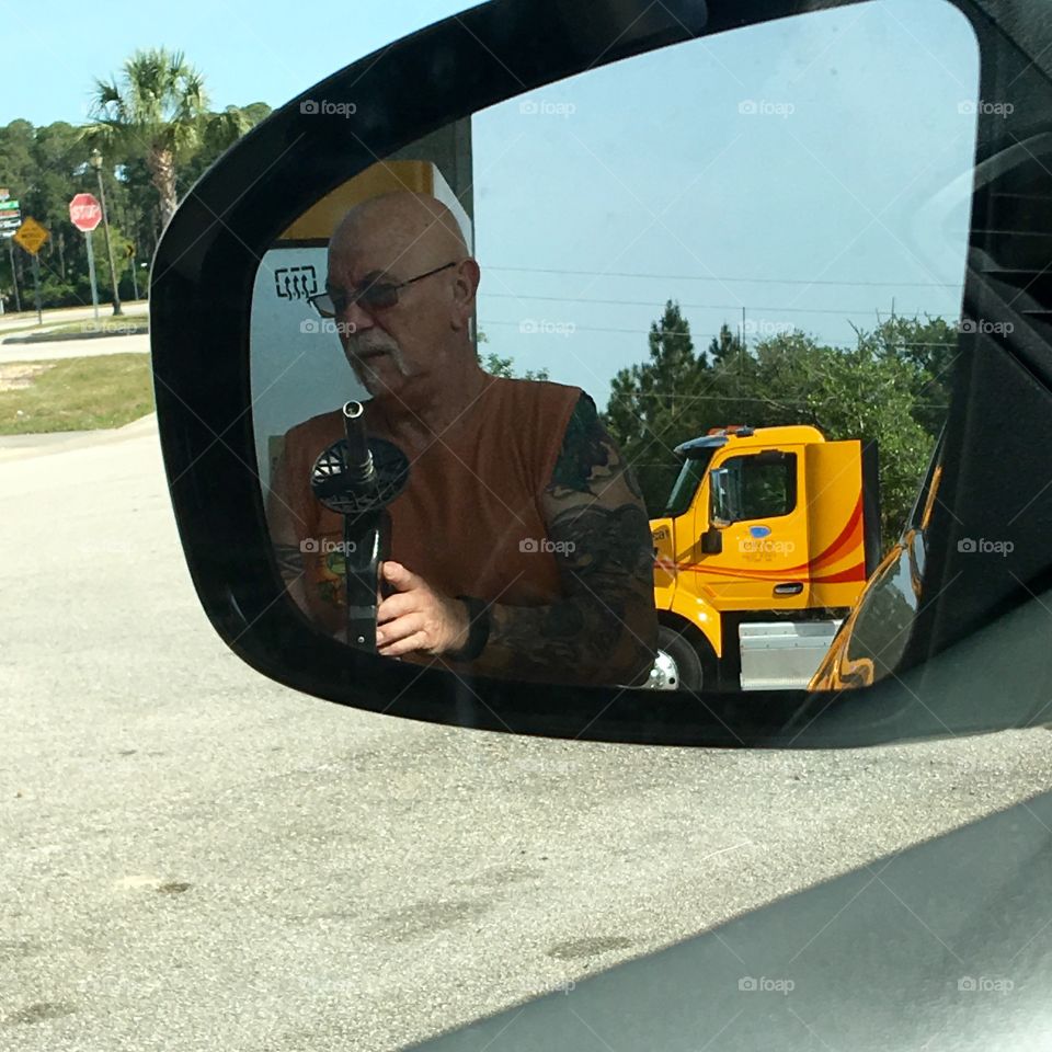 Rear View Mirror - Pumping Gas