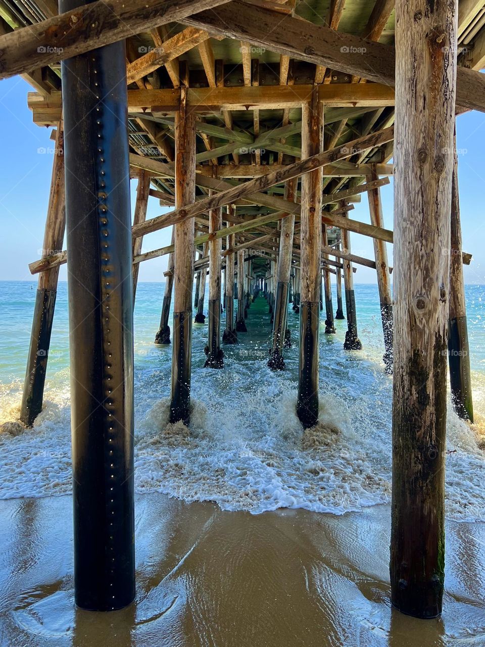 Standing under the Balboa Pier