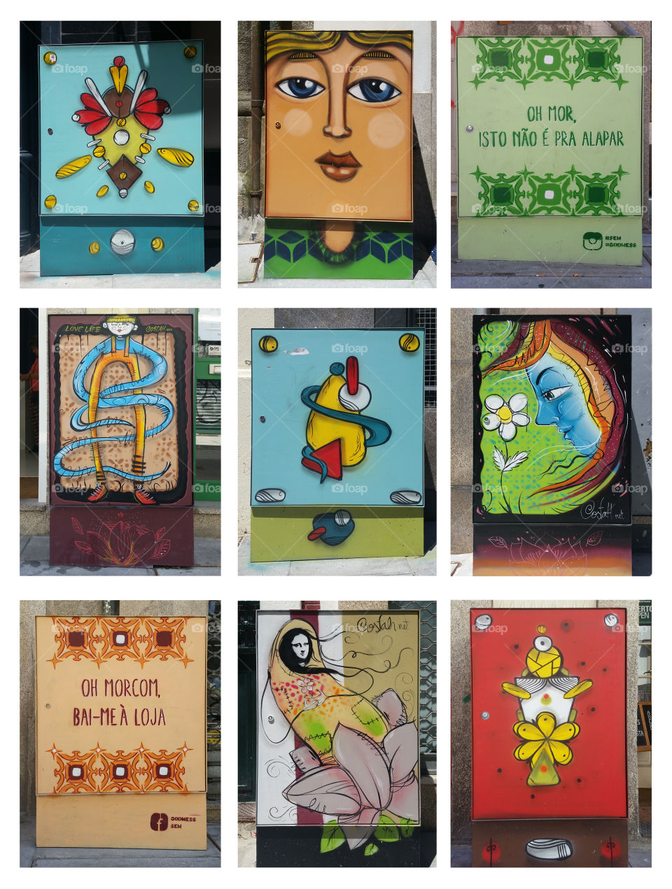 These electricity boxes in Porto were decorated beautifully. Here you see a collection.