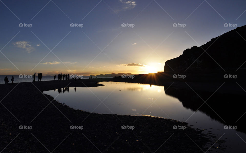 Sunset on the lake 