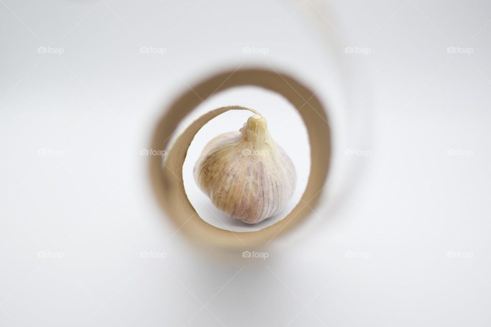 A clover story. Garlic plus Tissue skeleton. Art!