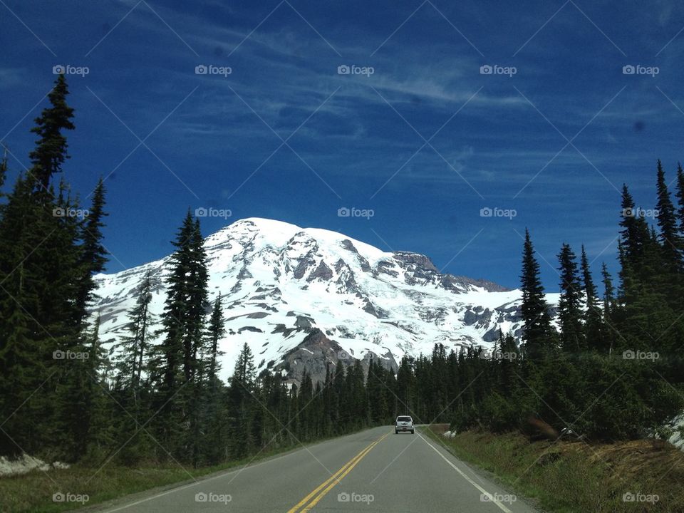Drive to mt rainier