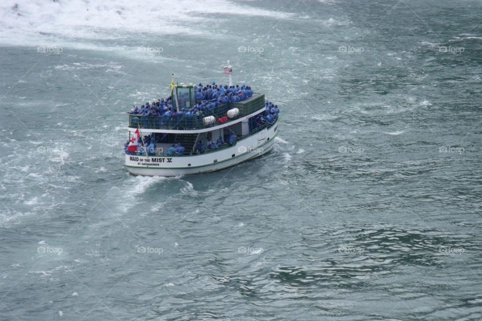 Maid Of The Mist on a voyage up to the Falls - Niagara Falls, ON