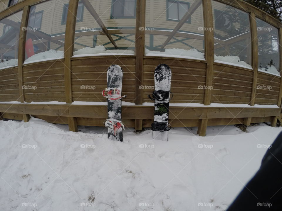 snowboards