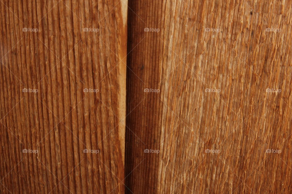 Wooden planter boards close-up