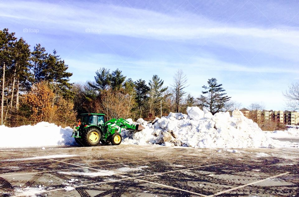 Tractor snow removal