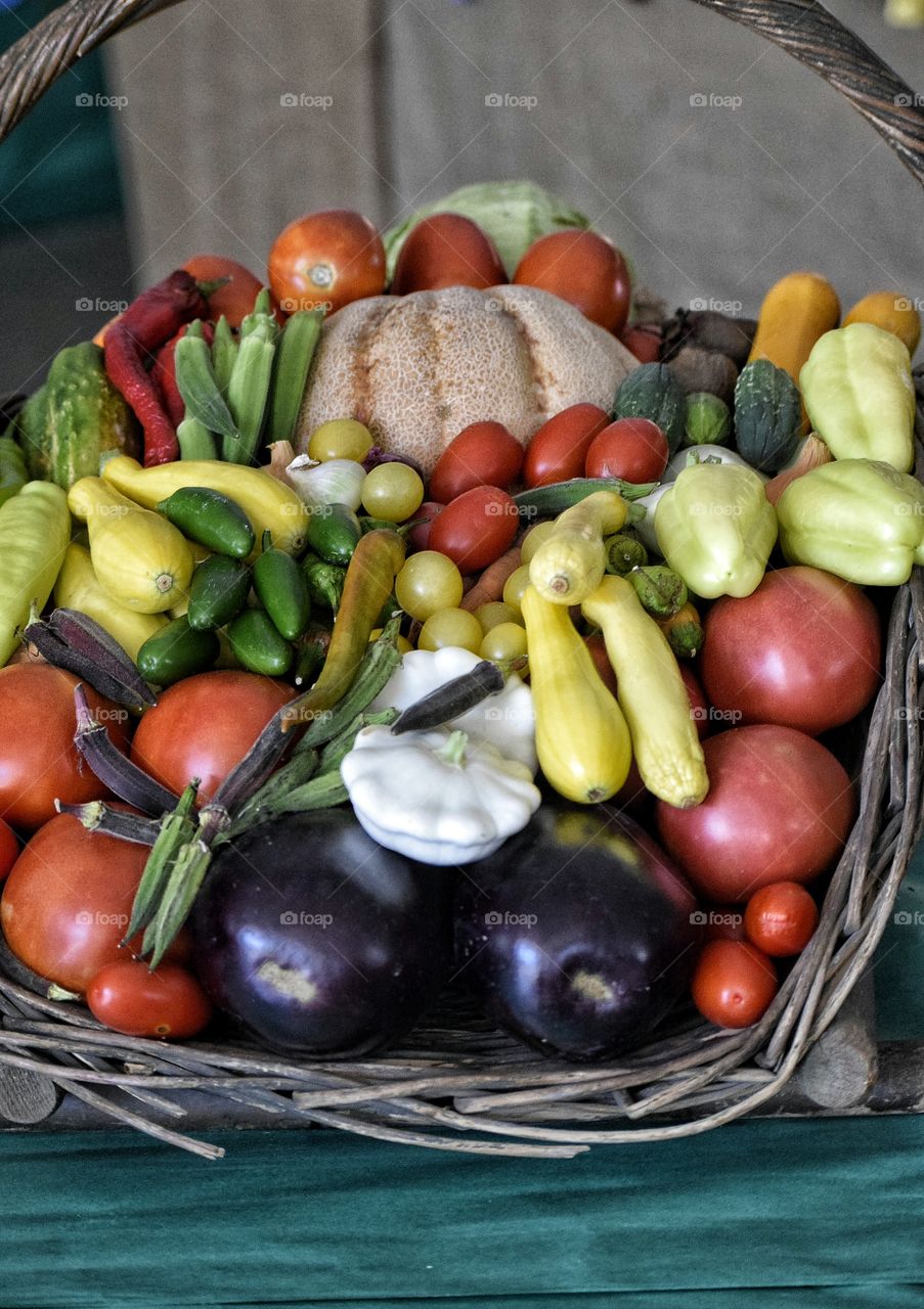 Vegetables in the basket