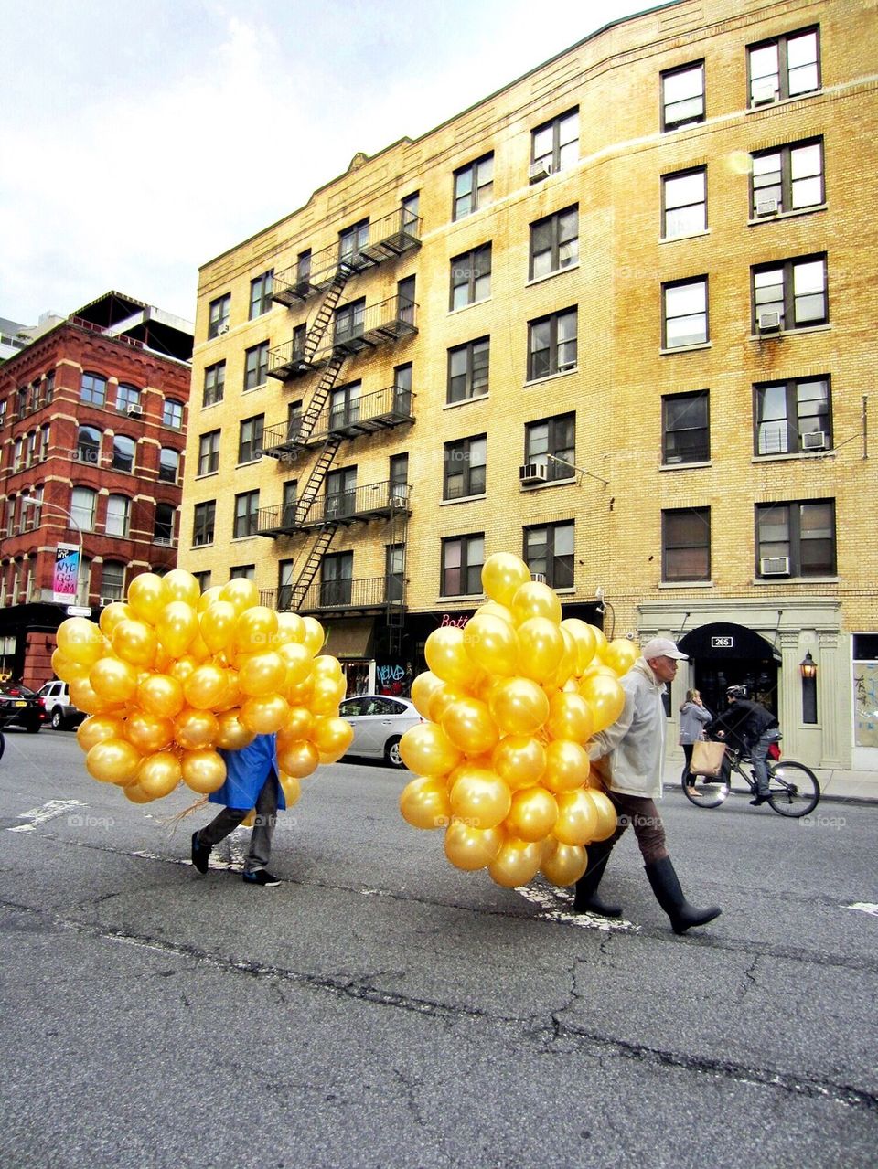 Yellow balloons