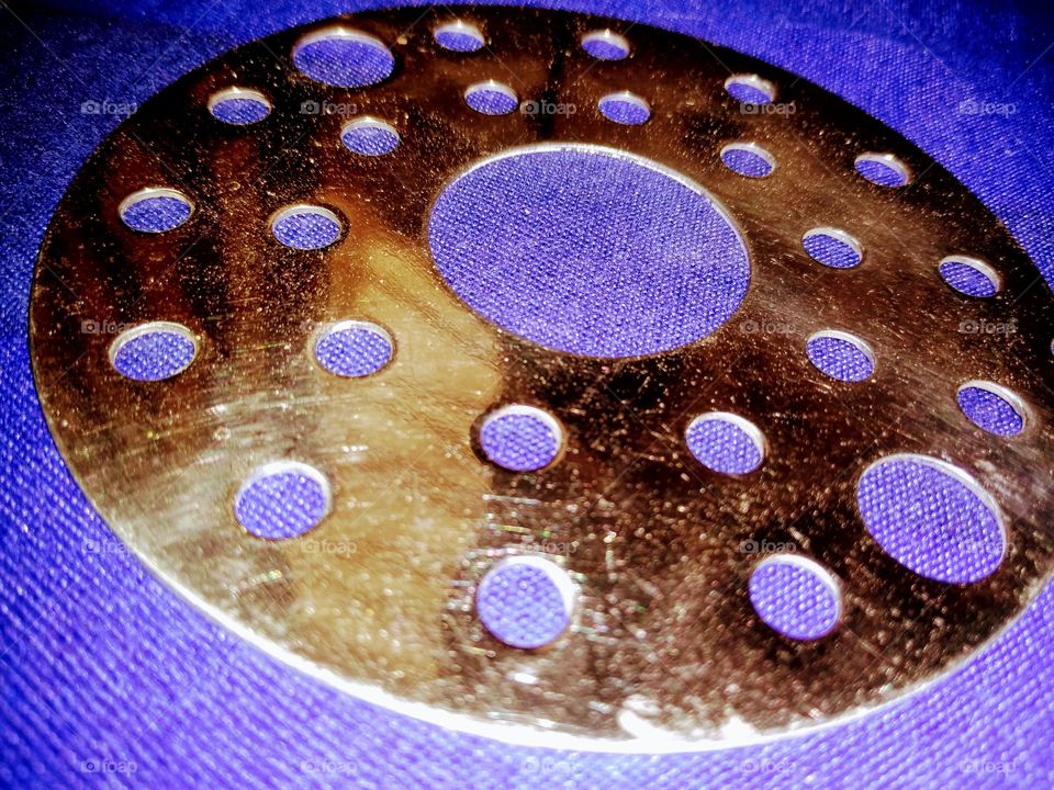 a steel plate with the holes