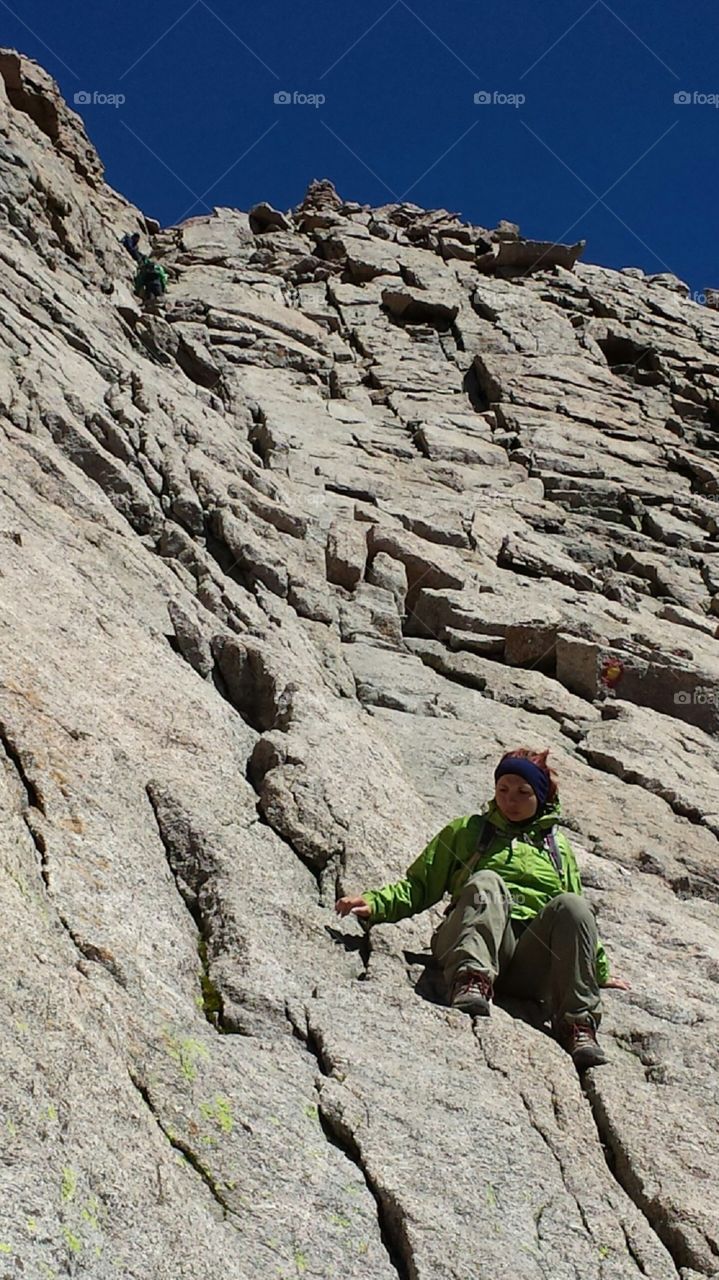 Back down. The first part of the descending from Longs Peak in Rocky Mountain National Park.