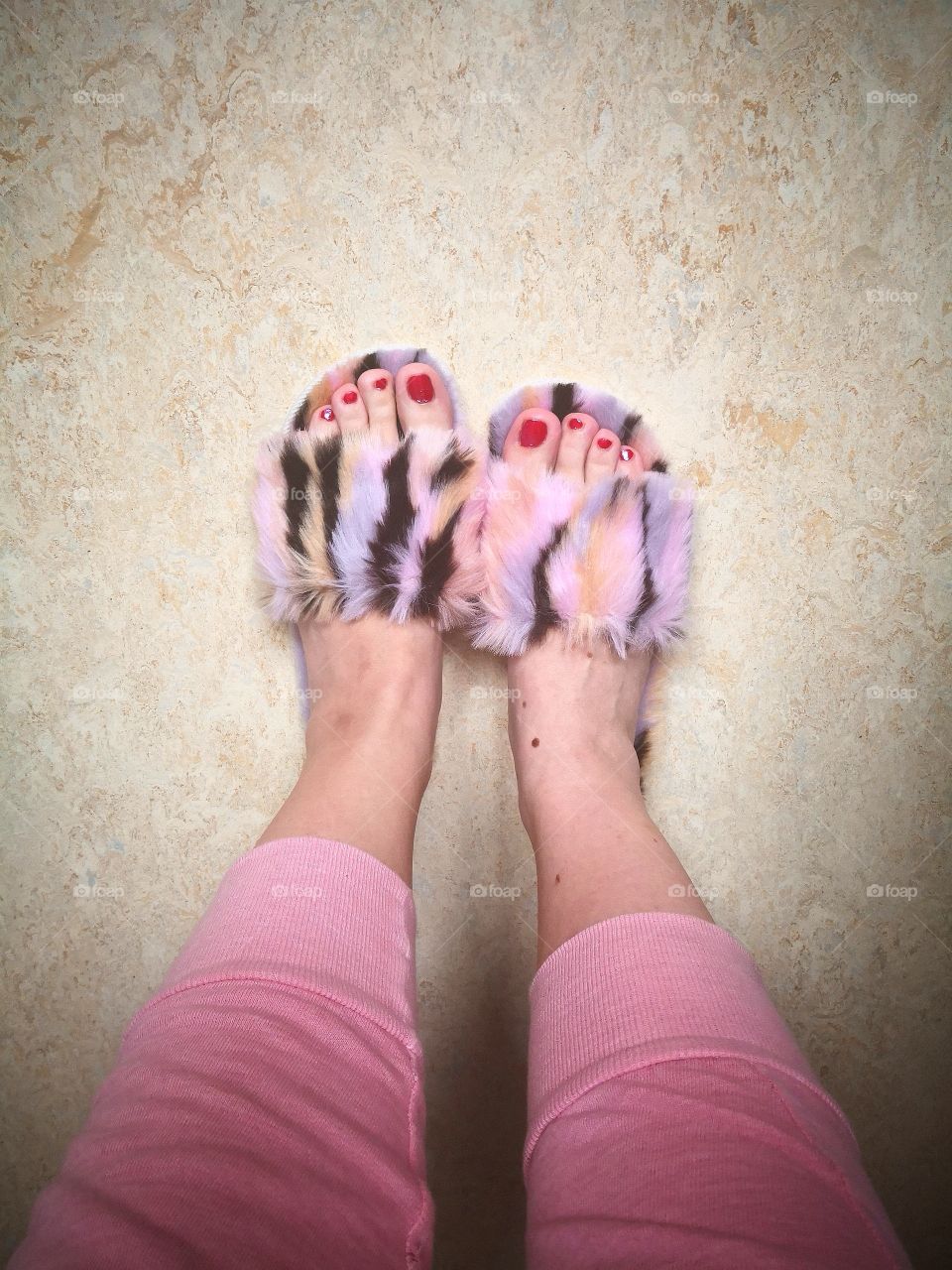 Girly fluffy pink.